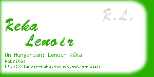 reka lenoir business card